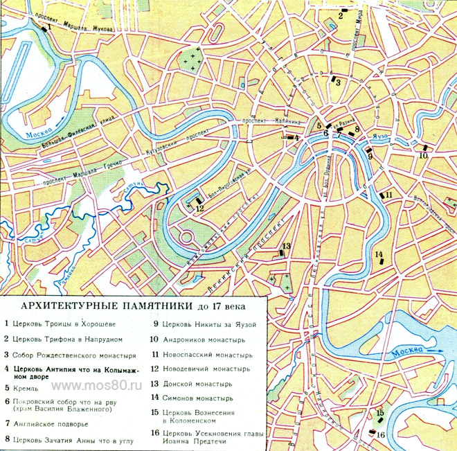 Карта памятников