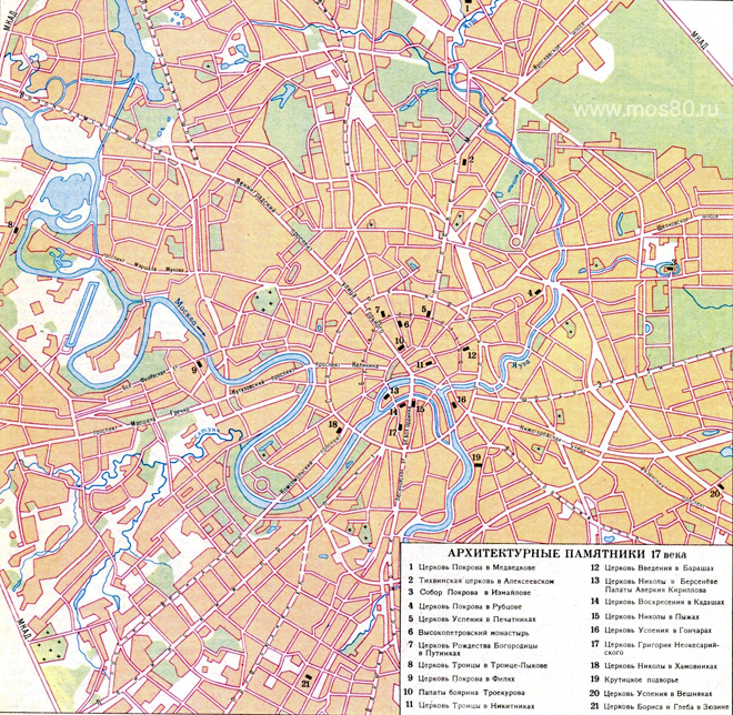 Карта архитектурных памятников