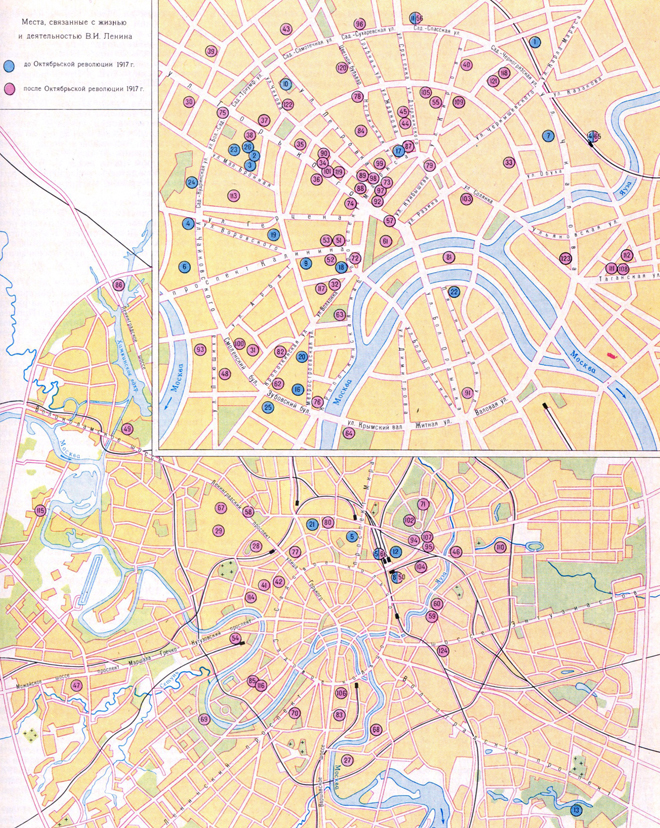 Ленинские памятные места схема