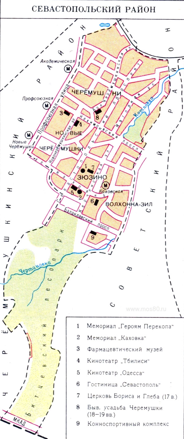 Карта Севастопольского района