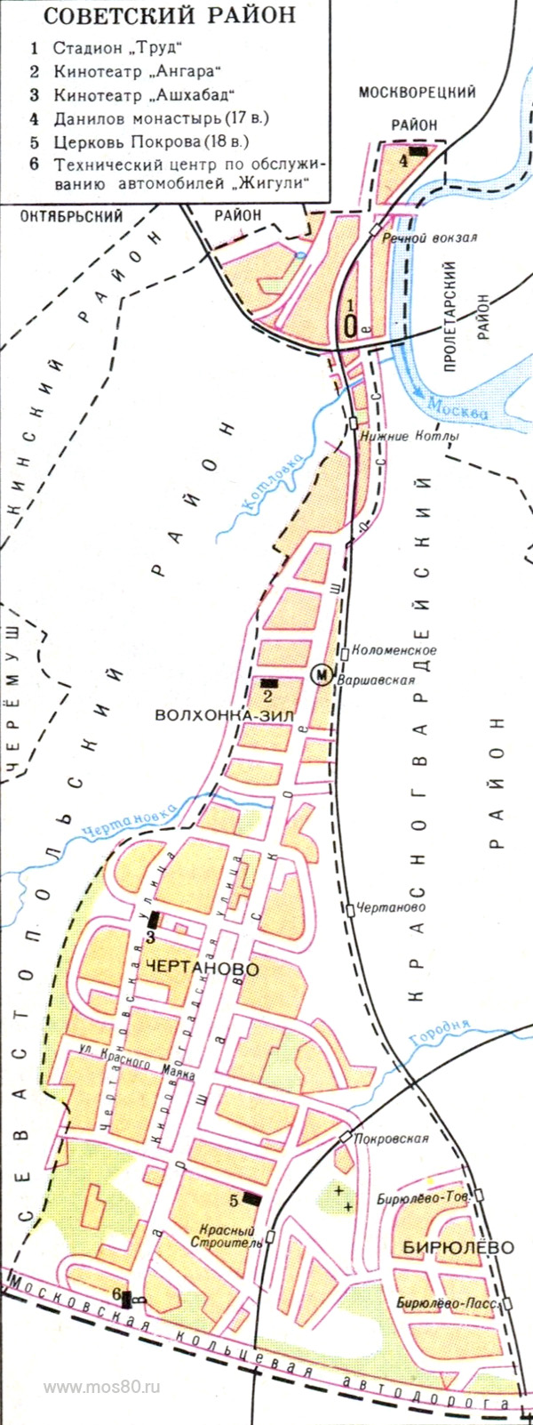 Карта Советского района